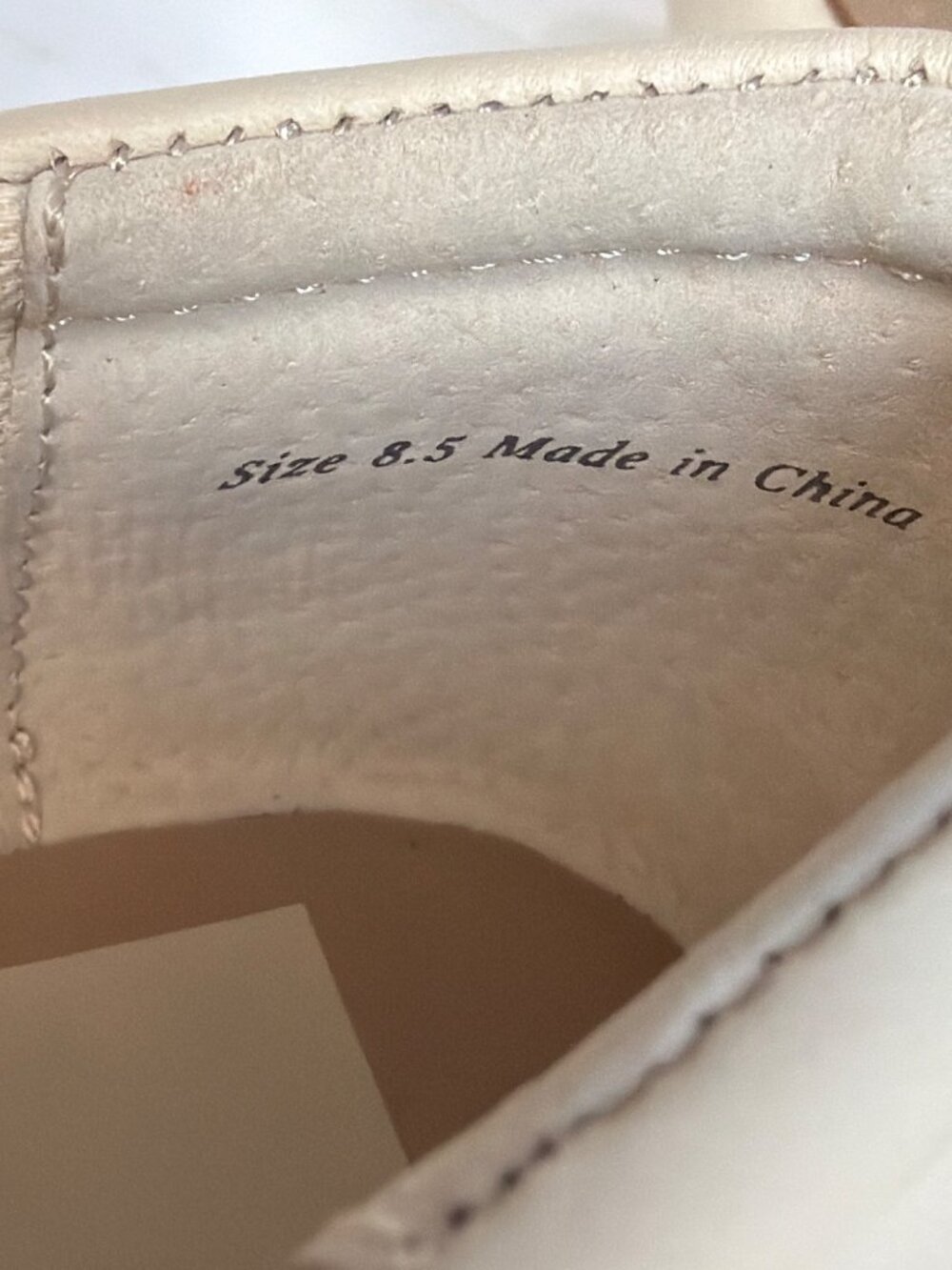 Dolce Vita Reyes Ivory Leather Mary Jane Square-Toe Flats Size 8.5 - Picture 7 of 9